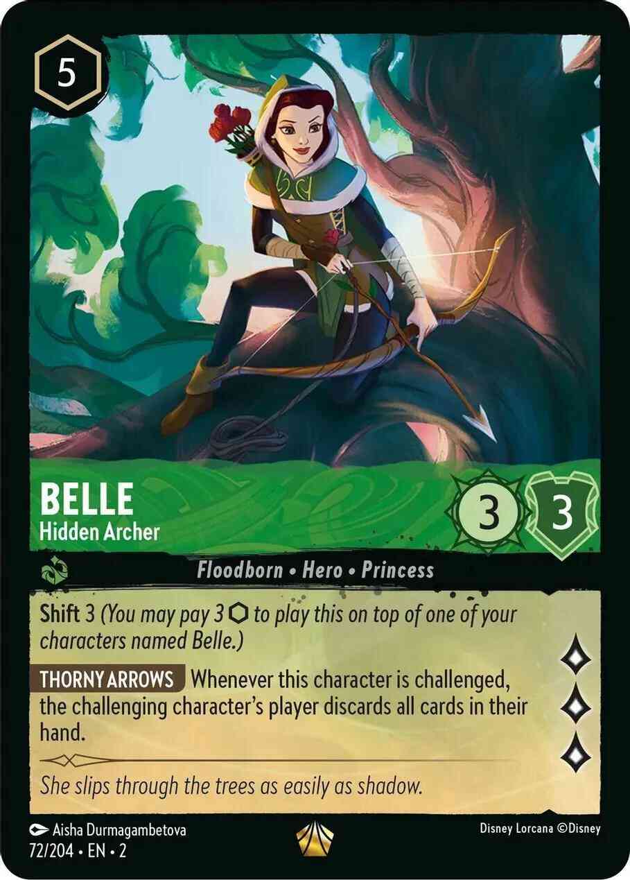 Floodborn cold foil – Lorcana Belle - Hidden Archer - 72/204 [Rise Of The Floodborn] [Cold Foil]