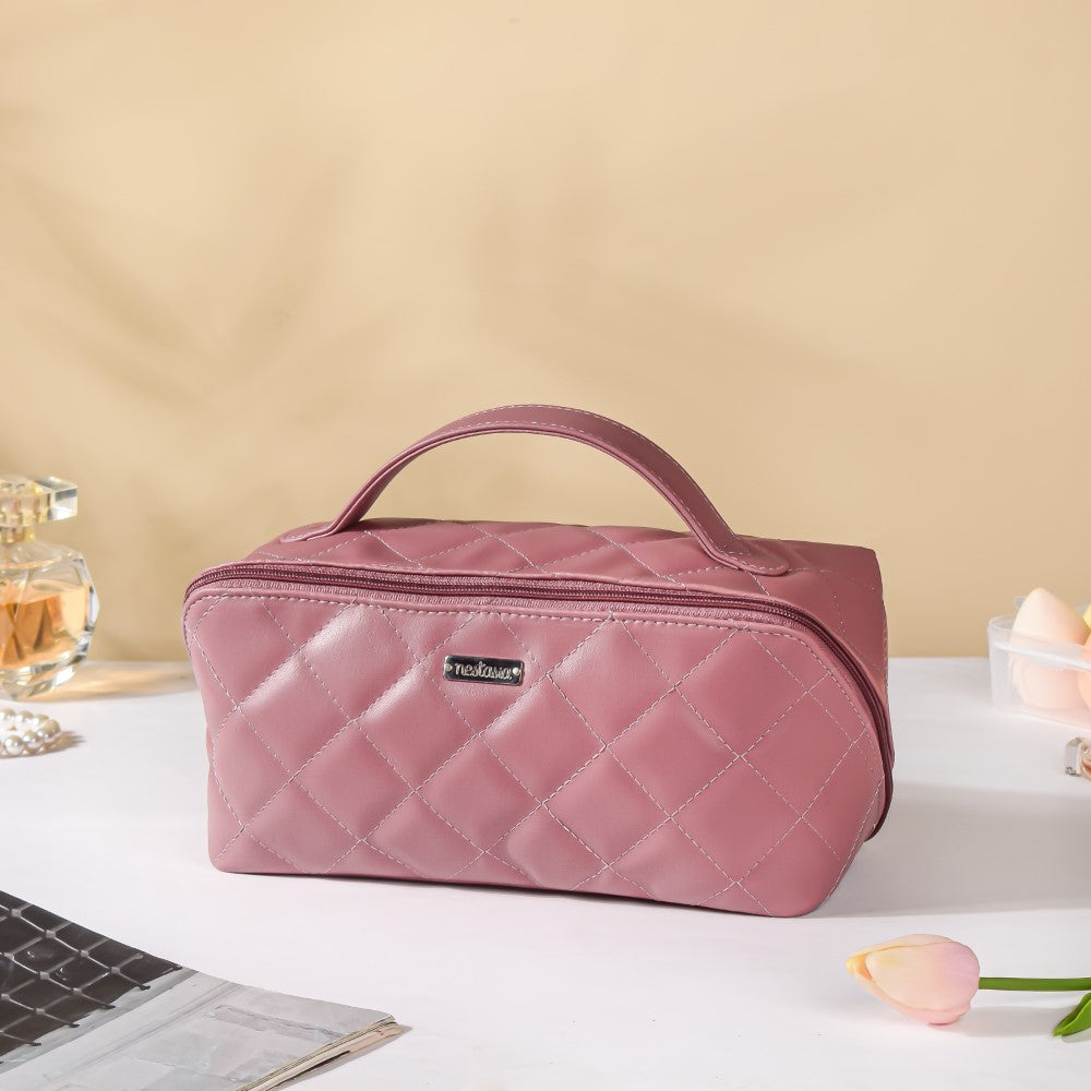 Nestasia Makeup Pouch Organiser Pink Large Capacity