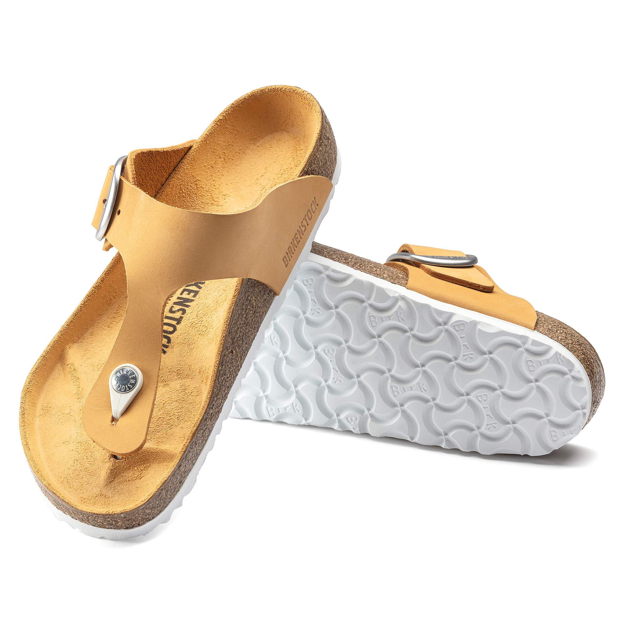 Birkenstock Gizeh Big Buckle Nubuck Leather – Orange Orange/Apricot