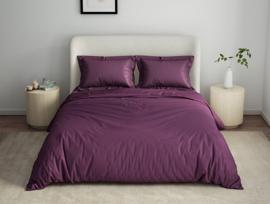 Spaces India Solid Purple Solid Fleece Blanket - Cushlon By Spaces