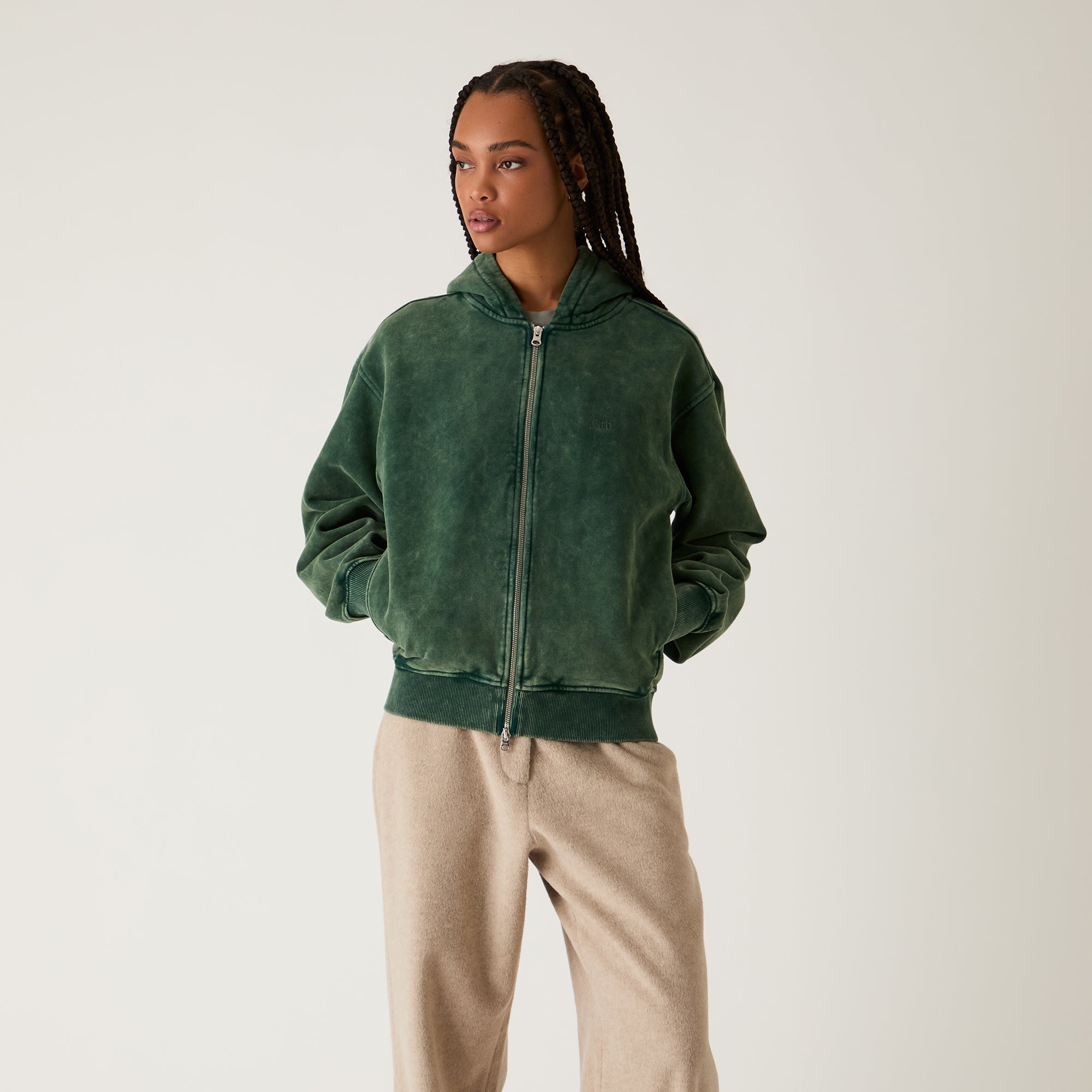 Kith Women Tanner Sueded Hoodie - Montane - view 2