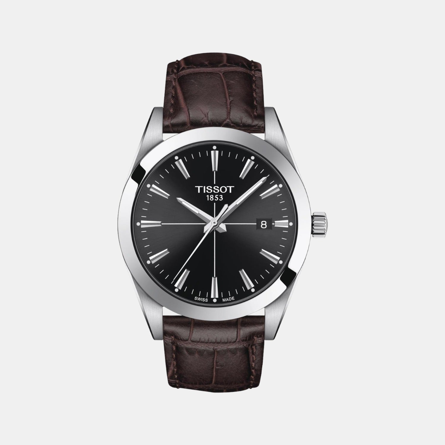 Tissot Gentleman Men Analog Leather Watch T1274101605101
