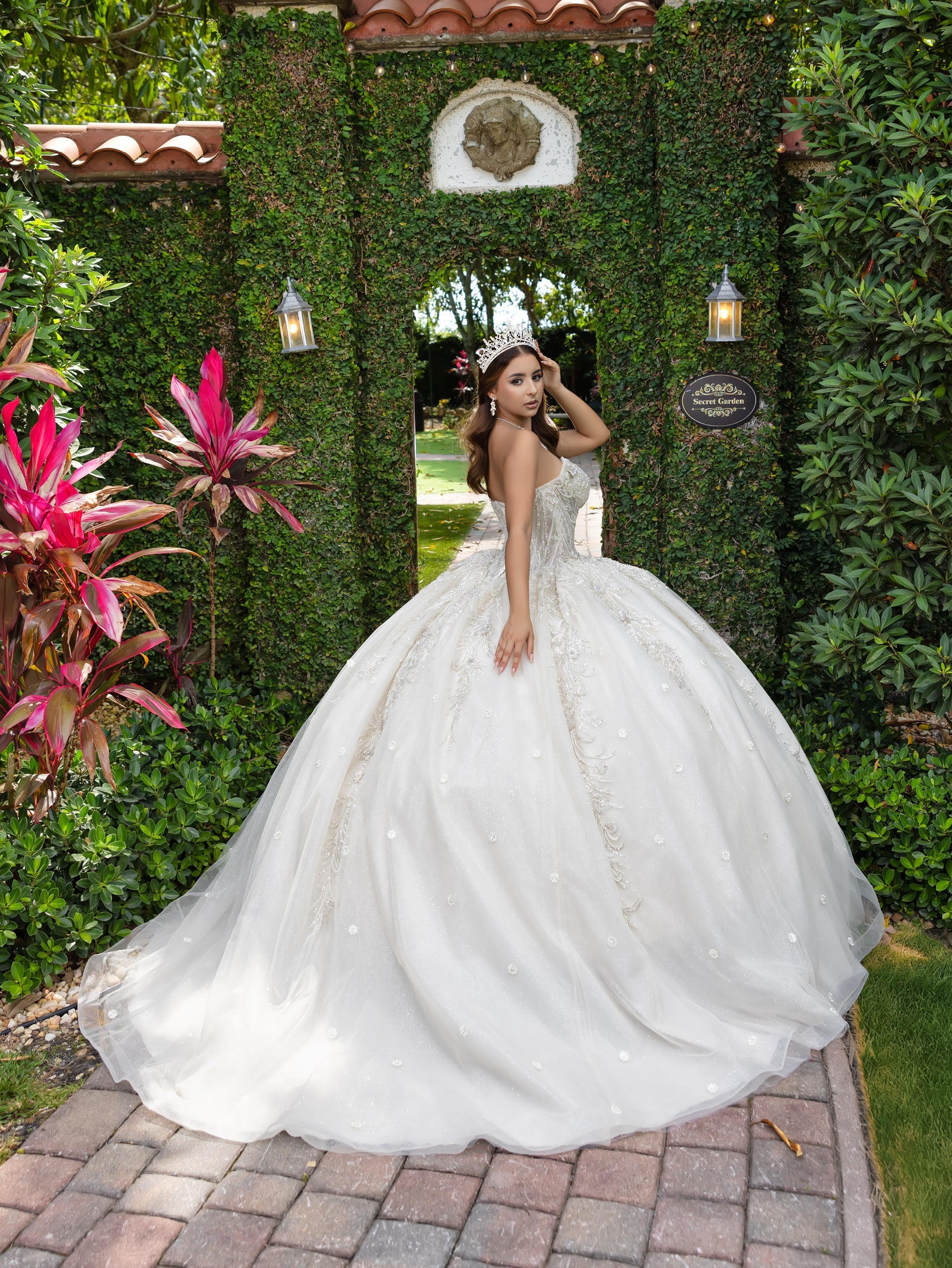 House of Wu Fiesta Gowns Applique Strapless Ball Gown by LizLuo Fiesta 56532 - view 2
