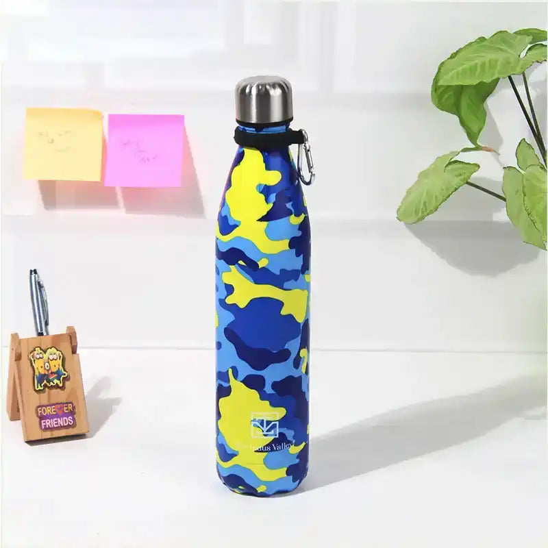 The Indus Valley Premium Stainless Steel Camo Printed Vacuum Insulated Water Bottles, Cola Shaped, 1 Litre - view 2