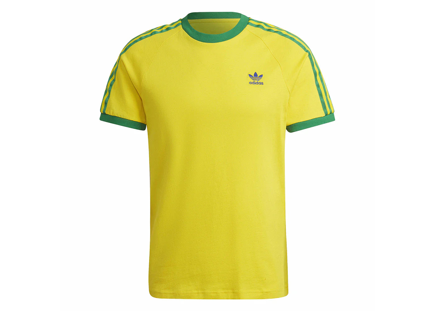 adidas 3-Stripes Tee Team Yellow/Team Green/Bold Blue