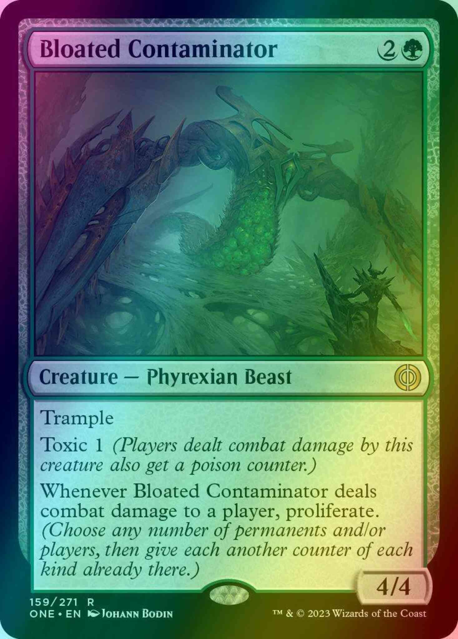 Bloated contaminator 159 – Magic Bloated Contaminator [159] [Phyrexia: All Will Be One] [Foil]