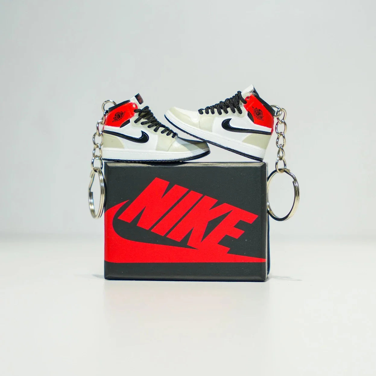 Kicks Machine 3D Sneaker Keychain With Box - AJ1 Smoke Grey High