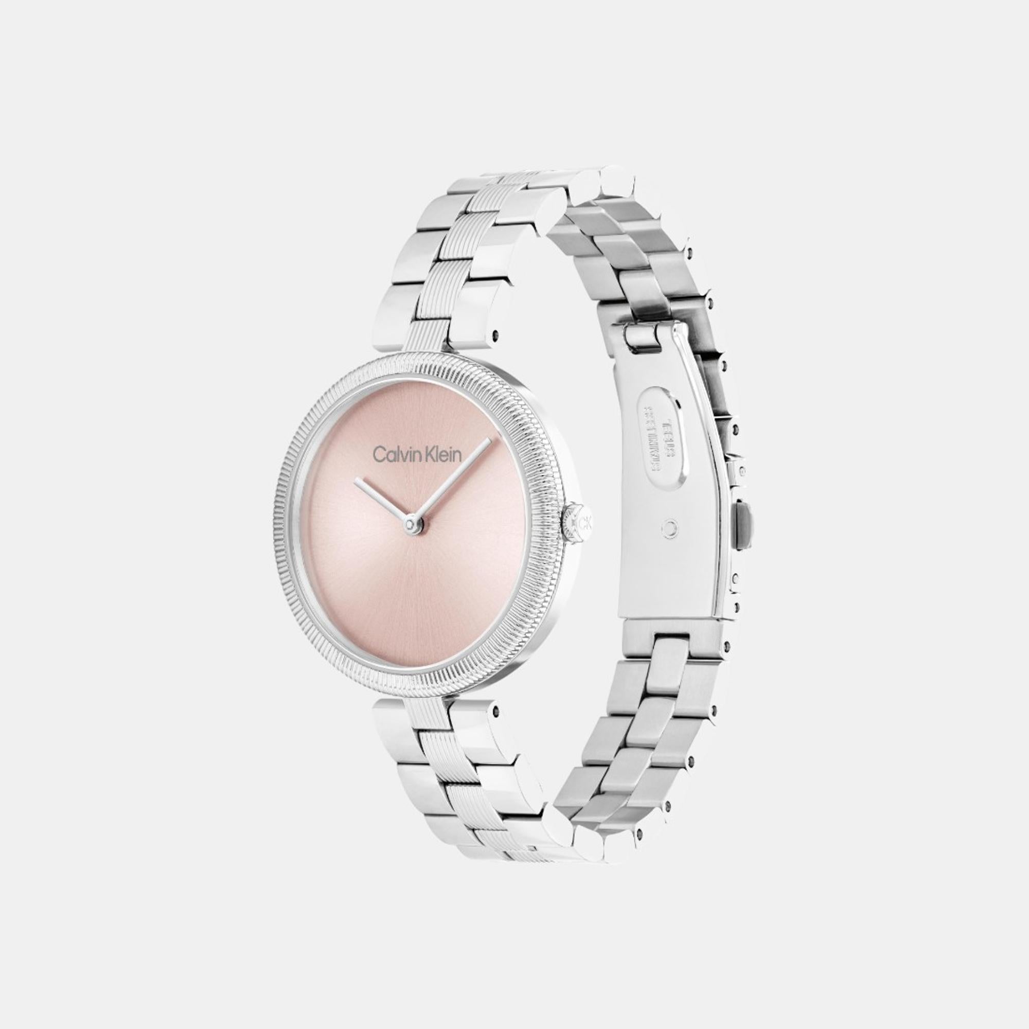 Calvin Klein Gleam Women Quartz Light Blush Dial Analog Stainless Steel Watch 25100015 - view 2
