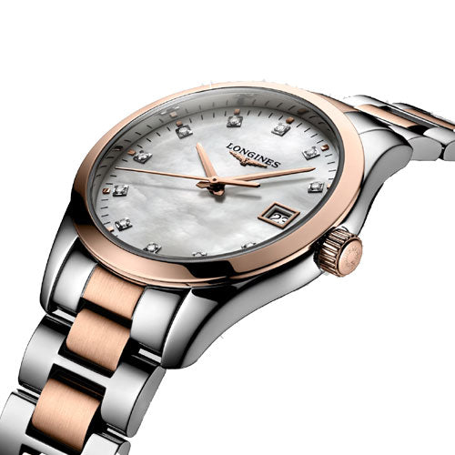Longines Conquest Classic White Mother-Of-Pearl Dial Women 34mm - view 2