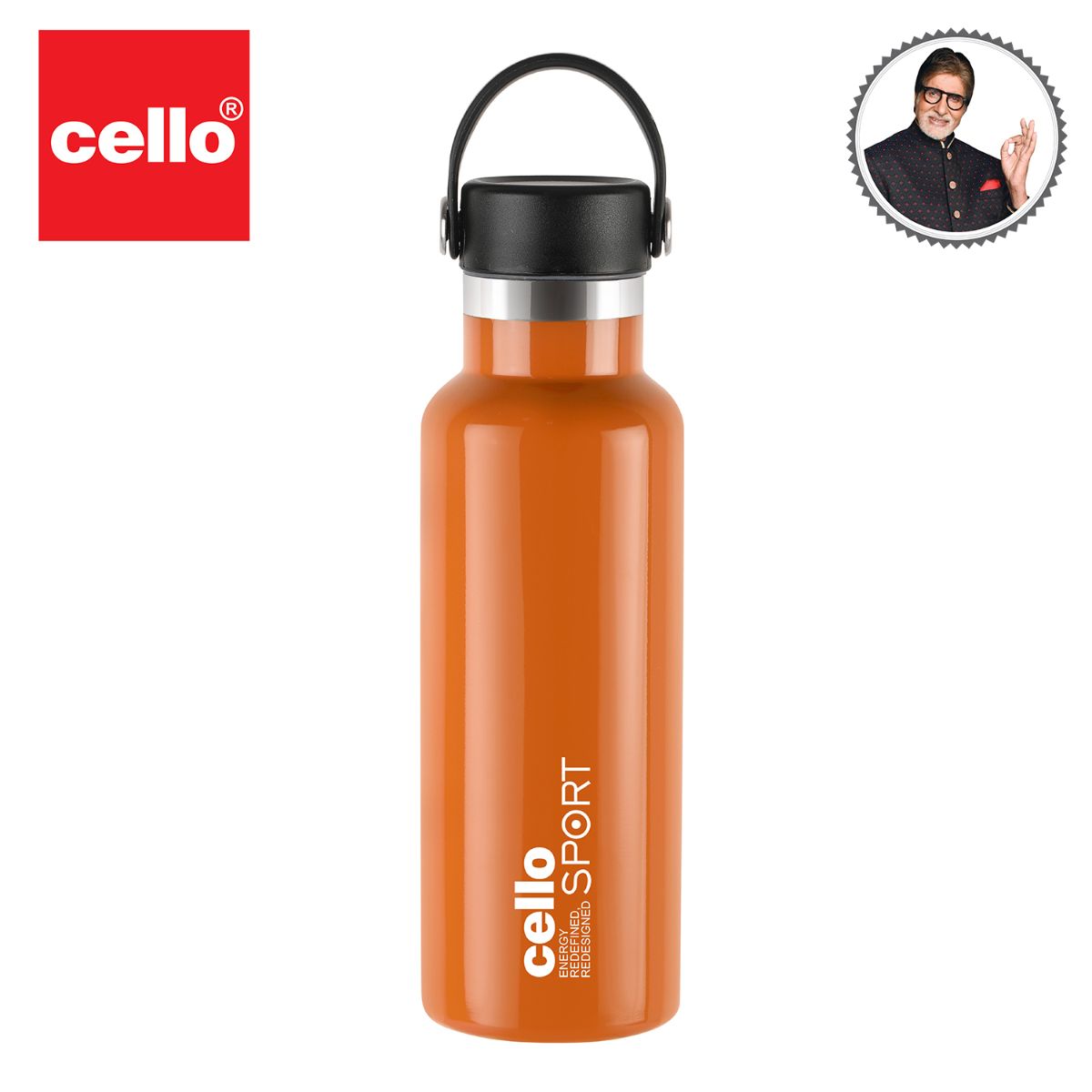 Cello Aqua Bliss Flask, Vacusteel Water Bottle, 600ml - view 34
