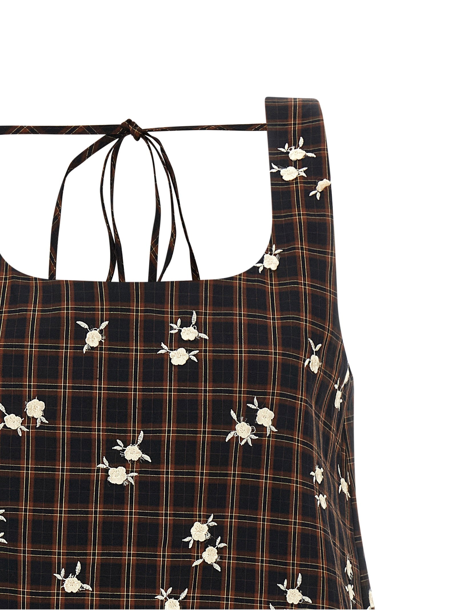 Ganni Check Flower Dress – 100% organic cotton - view 3