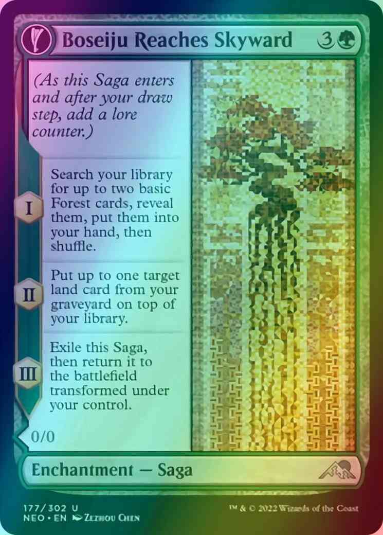 Magic Boseiju Reaches Skyward // Branch of Boseiju [177] [Kamigawa: Neon Dynasty] [Foil]