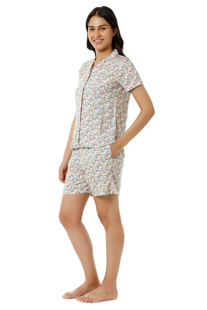 Amante Sleep Shorts Set - Ditsy Floral Print - view 2