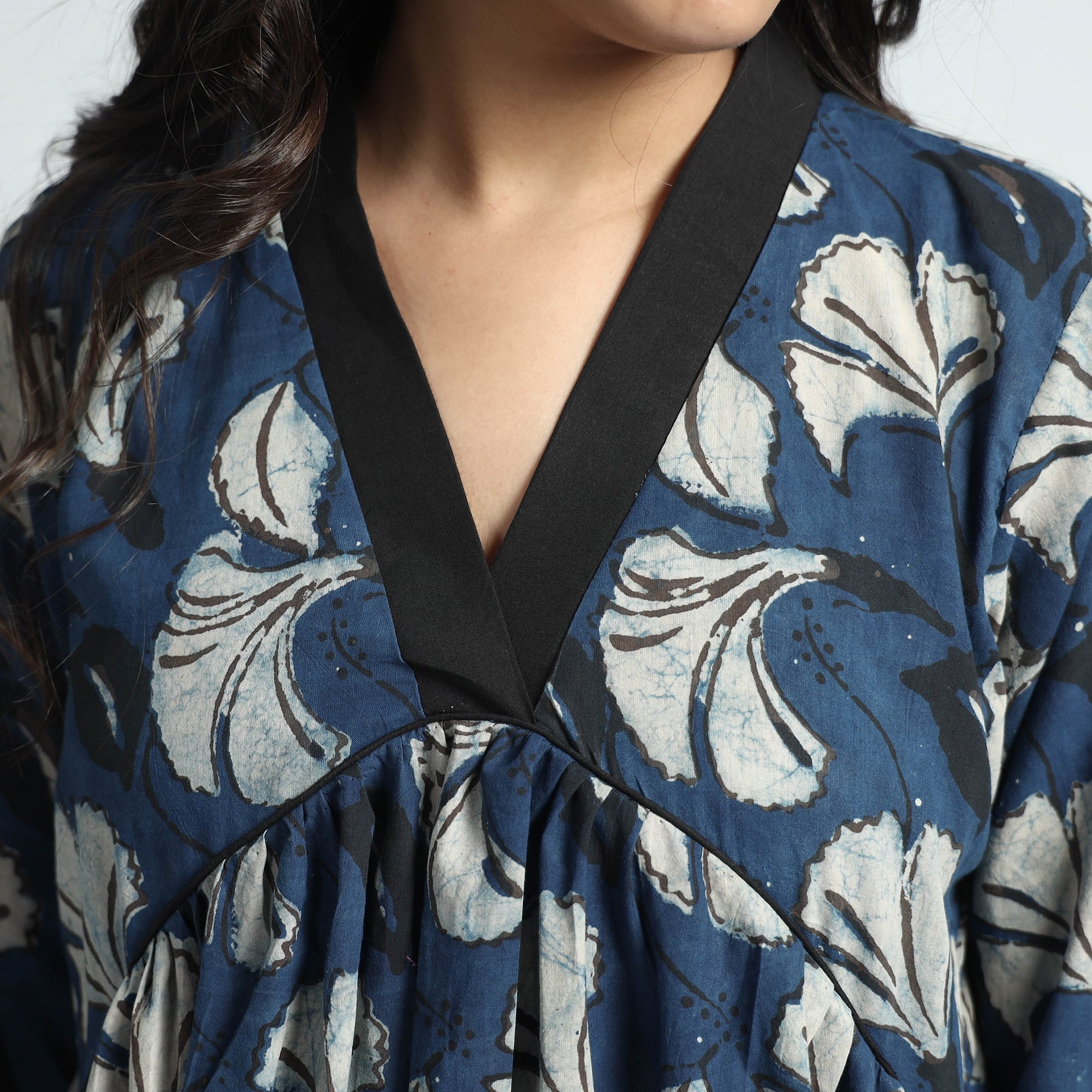 ITOKRI CASUALS Blue - Bindaas Art Block Printed Cotton Dress - view 4