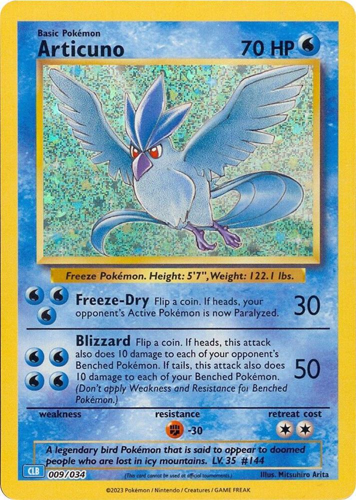 Clb tcgc-clb009 holo – Pokémon Articuno - 009/034 - Promo - CLB [tcgc-CLB009] [Holo]