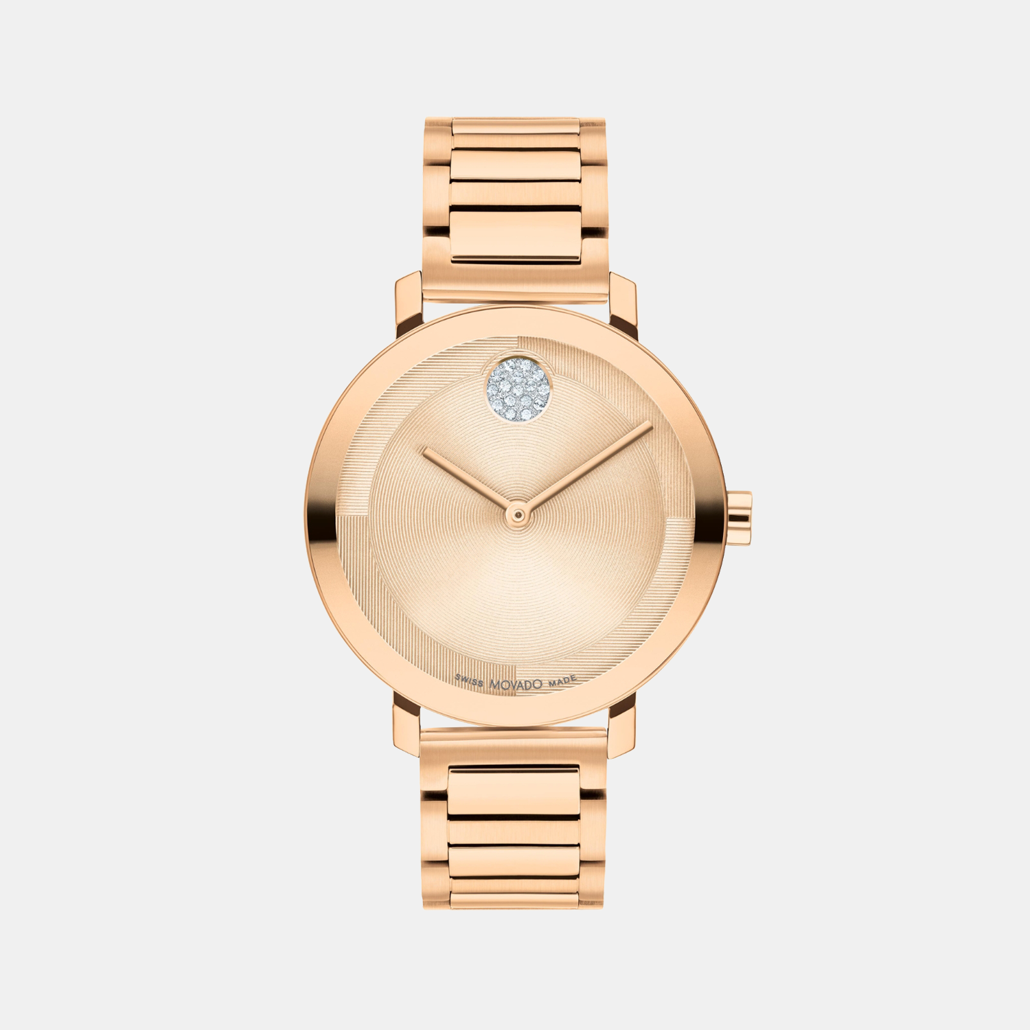 Movado Bold Women Quartz Rose Gold Dial Analog Stainless Steel Watch 3601143