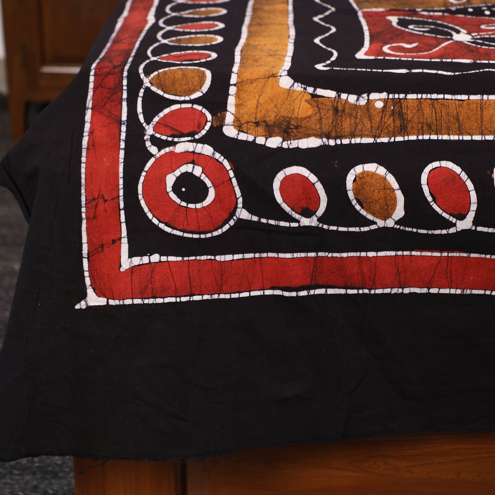 KACHCHH JI CHHAAP Black - Hand Batik Printed Cotton Single Bed Cover (96 x 59 in) 07 - view 2