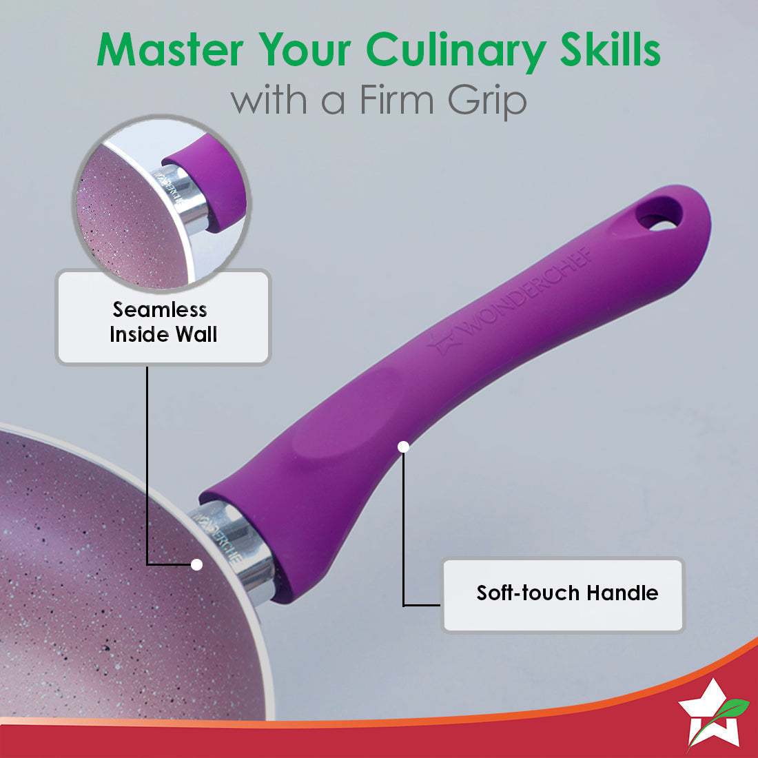 Wonderchef Renewed Royal Velvet 24cm Non-Stick Fry Pan | 24cm. - view 6
