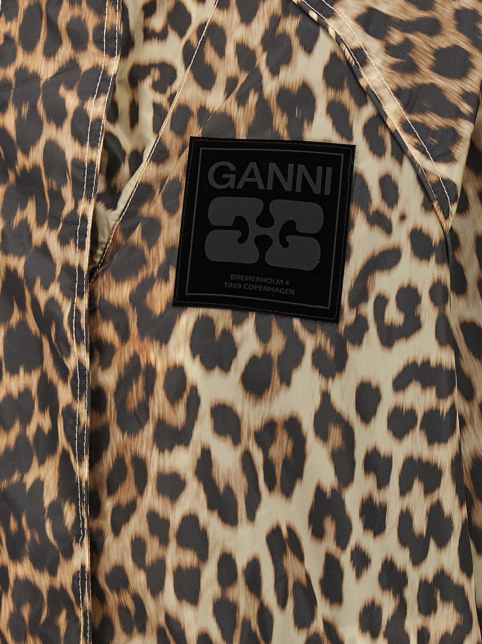 Ganni Leopard Print Nylon Windbreaker – 100% nylon - view 4