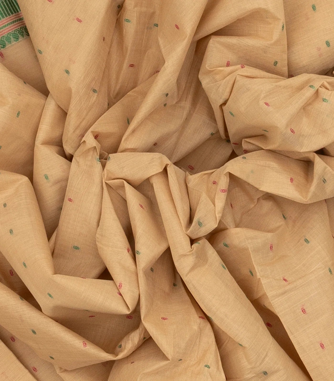 RmKV Cream Handloom Kanchi Cotton Saree With Mango Motifs - view 3