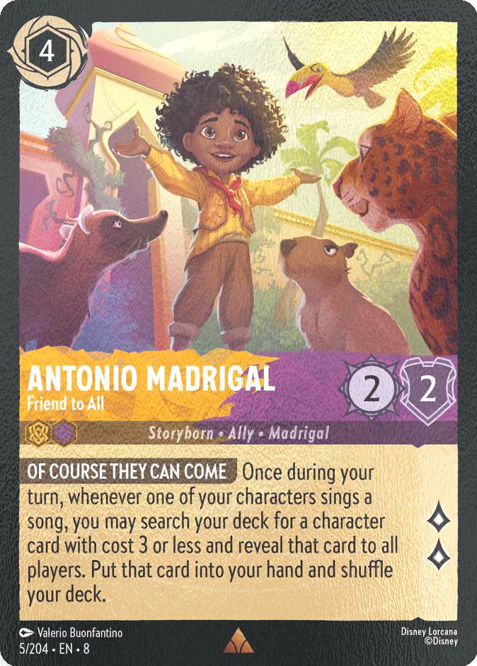 Lorcana Antonio Madrigal - Friend to All - 5/204 [Reign of Jafar] [Cold Foil]