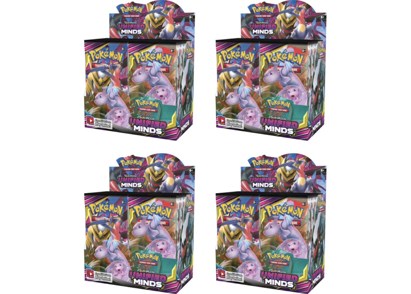 Pokémon 2019 Pokemon Sun & Moon Unified Minds Booster Box 4X Lot