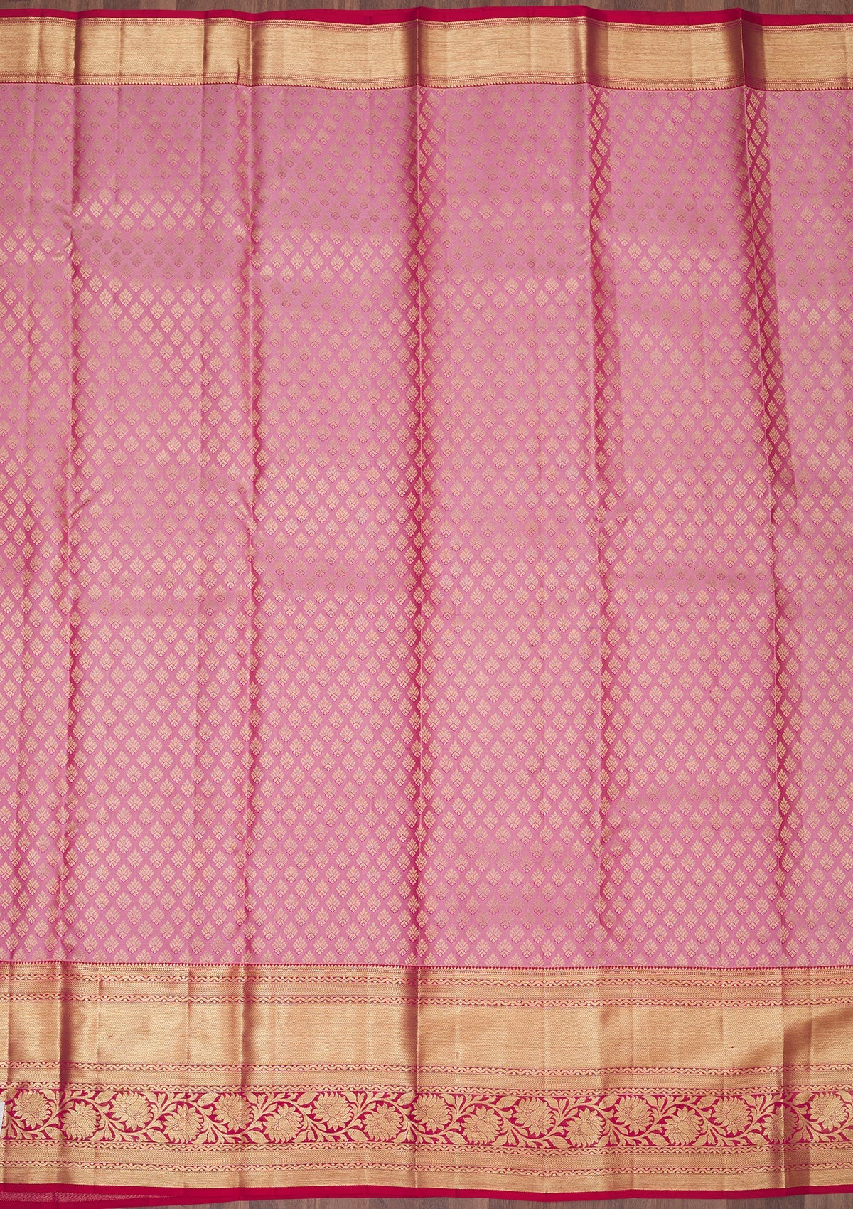 Koskii Baby Pink Zariwork Pure Silk Saree – Women's - view 7