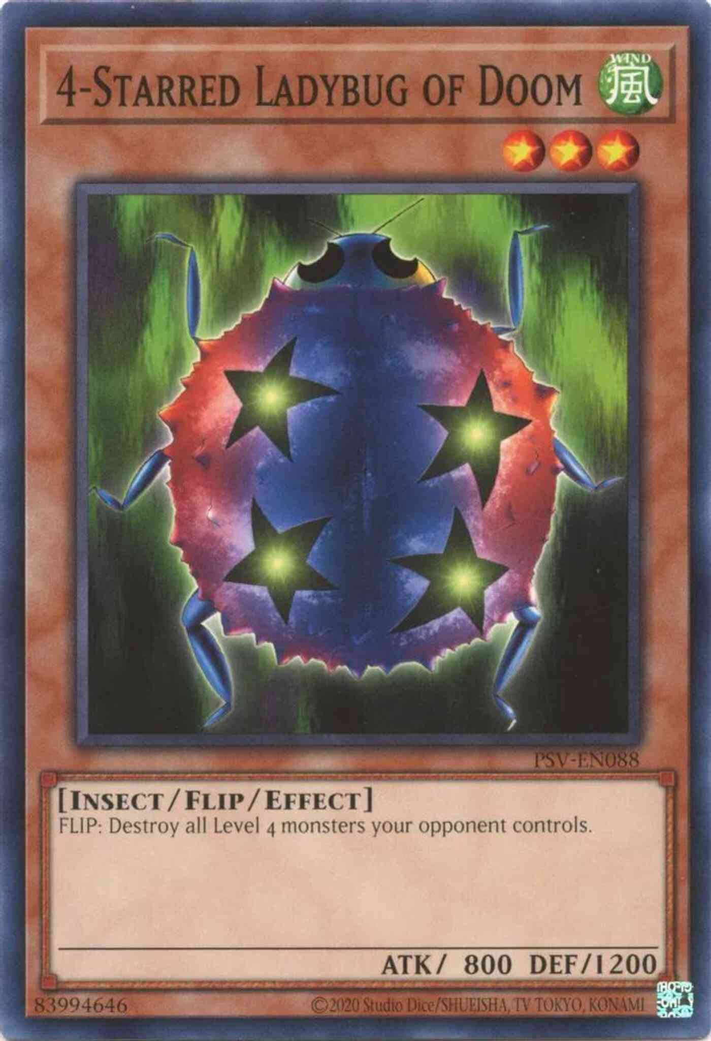 Yu-Gi-Oh! 4-Starred Ladybug of Doom - 25th Anniversary - PSV-EN088 - Common - Unlimited