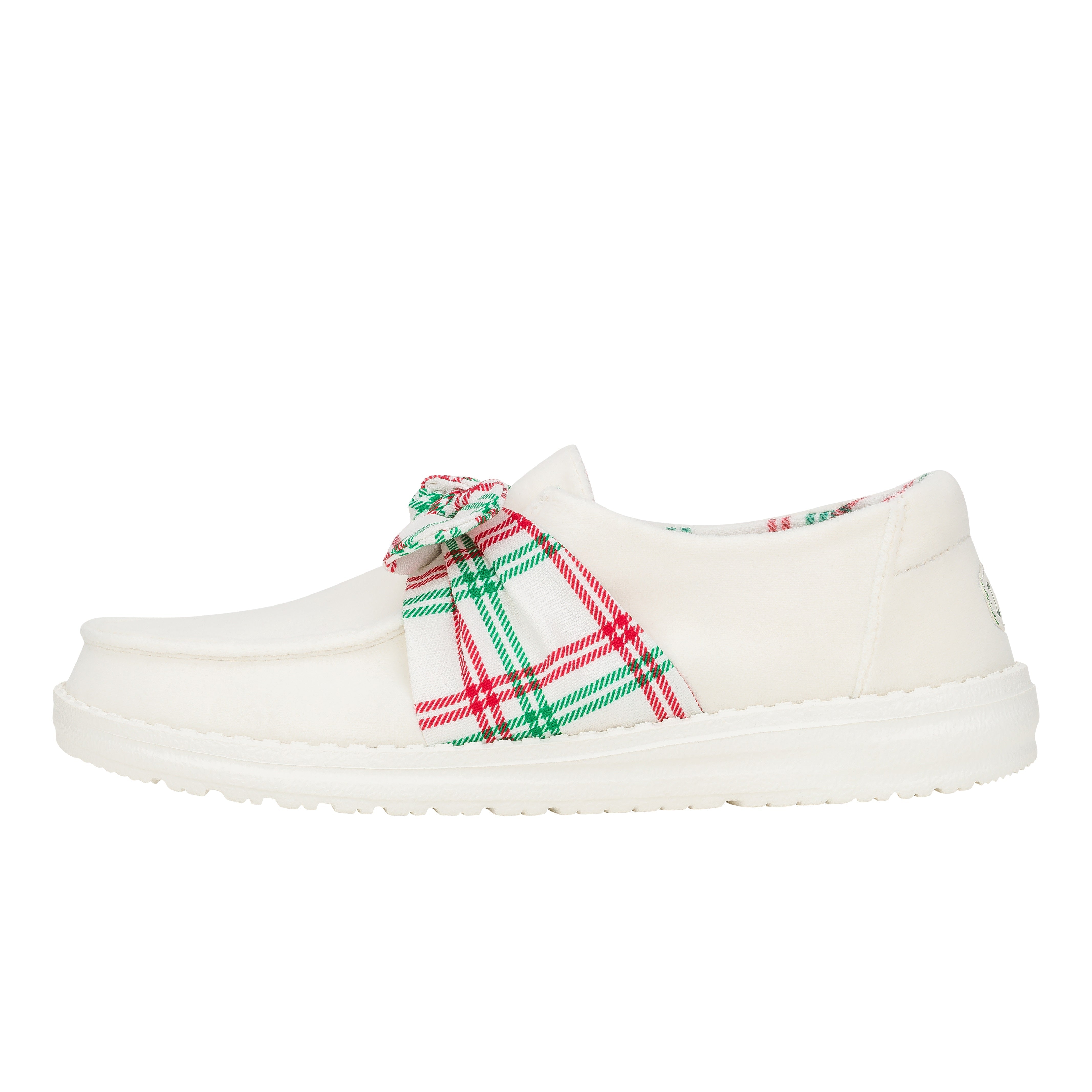 HEYDUDE shoes Wendy Bow Tartan Plaid - Plaid/White