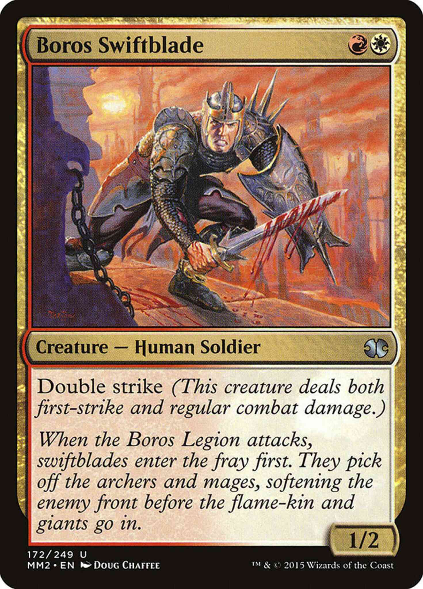 Boros swiftblade 172 – Magic Boros Swiftblade [172] [Modern Masters 2015] [Non-Foil]