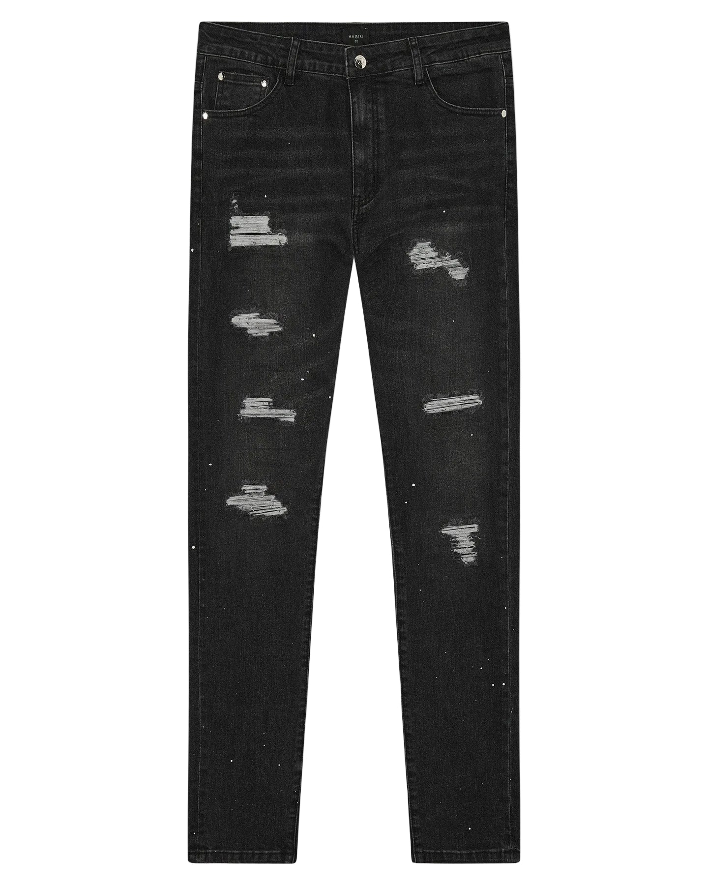 MAGIRI Ripped Slim Black Jeans
