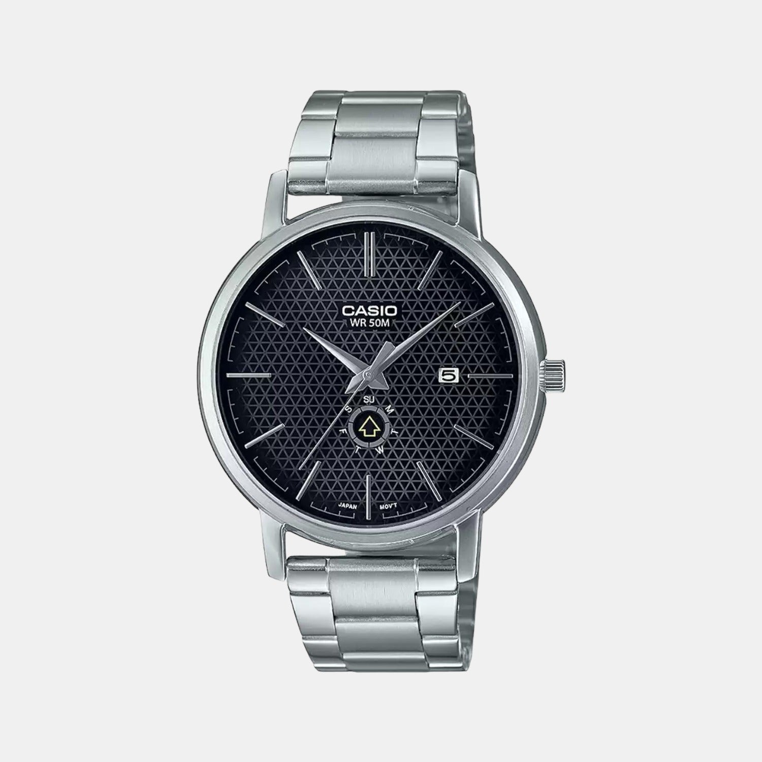 Casio Enticer Men Quartz Silver Dial Analog Stainless Steel Watch A2060