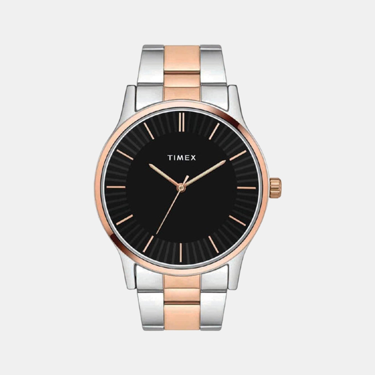 Timex Fashion Men Quartz Black Dial Analog Stainless Steel Watch TW0TG8305