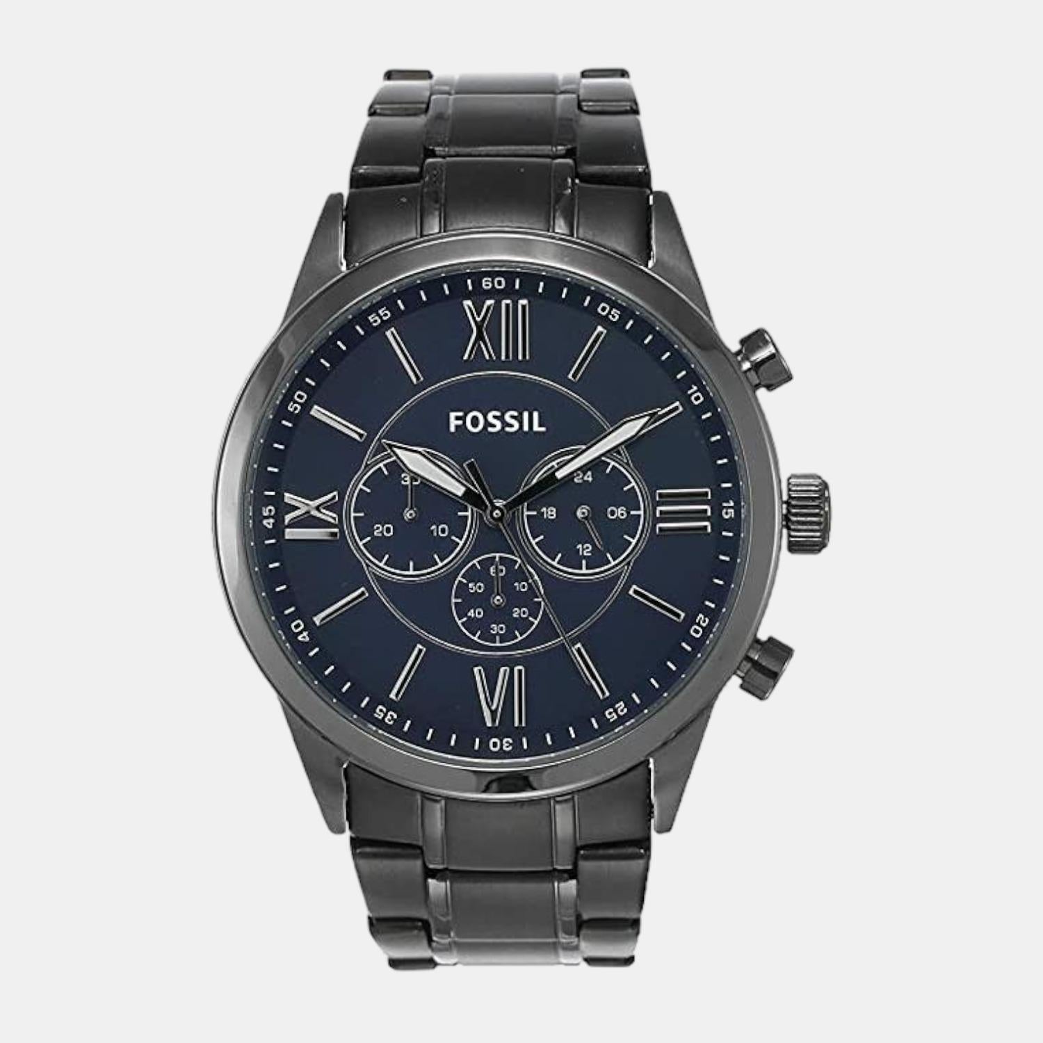 Fossil Flynn Men Quartz Blue Dial Chronograph Stainless Steel Watch BQ1126 - view 2