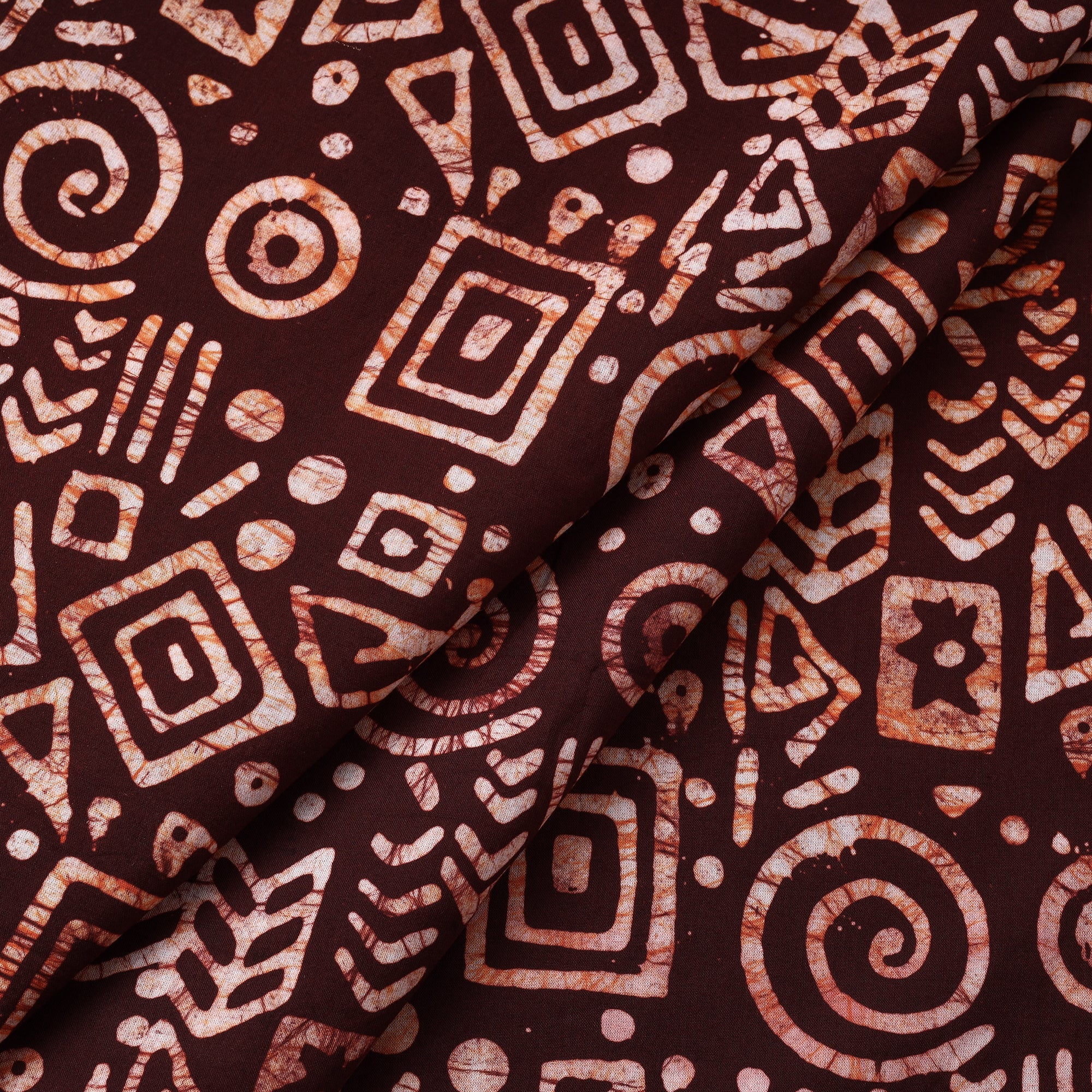 BATIK BY MD. SHARIFF Brown - Hand Printed Cotton Batik Fabric - view 2