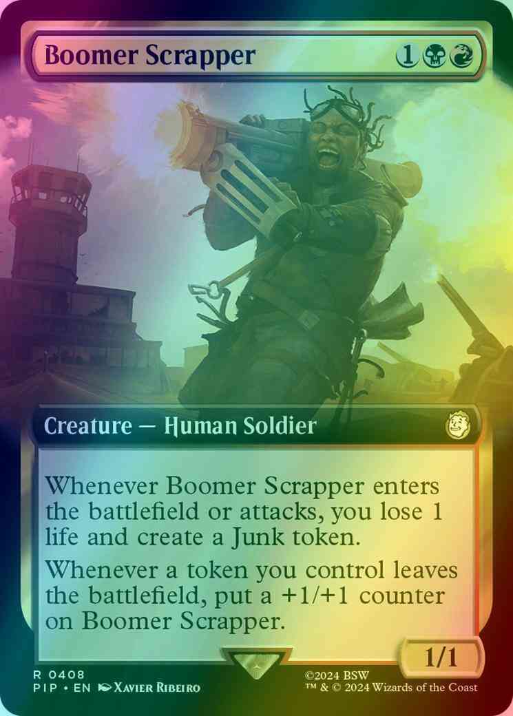 Boomer scrapper 408 – Magic Boomer Scrapper [408] [Extended Art] [Fallout] [Foil]