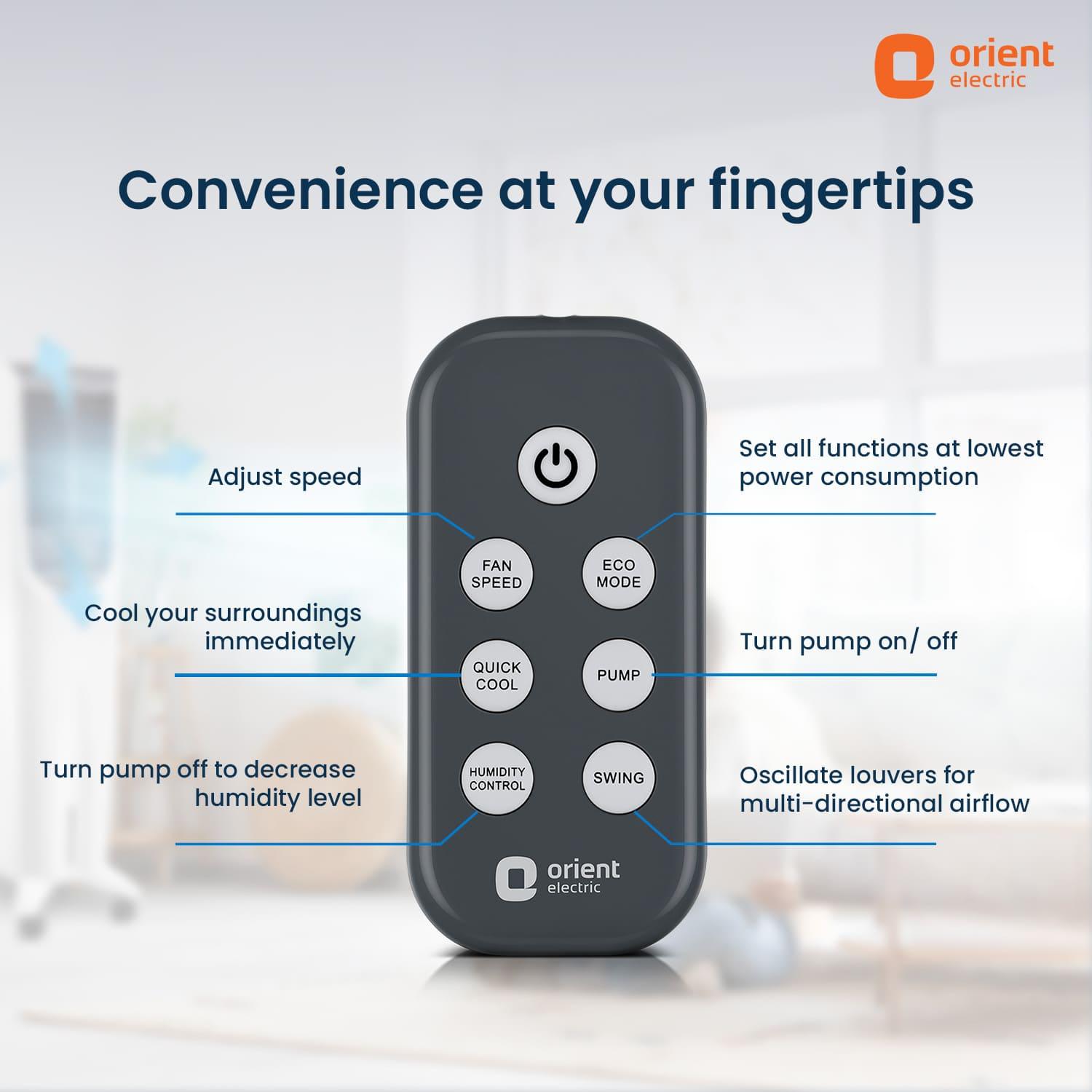 orientelectric Ultimo Tower Air Cooler With Remote - view 26