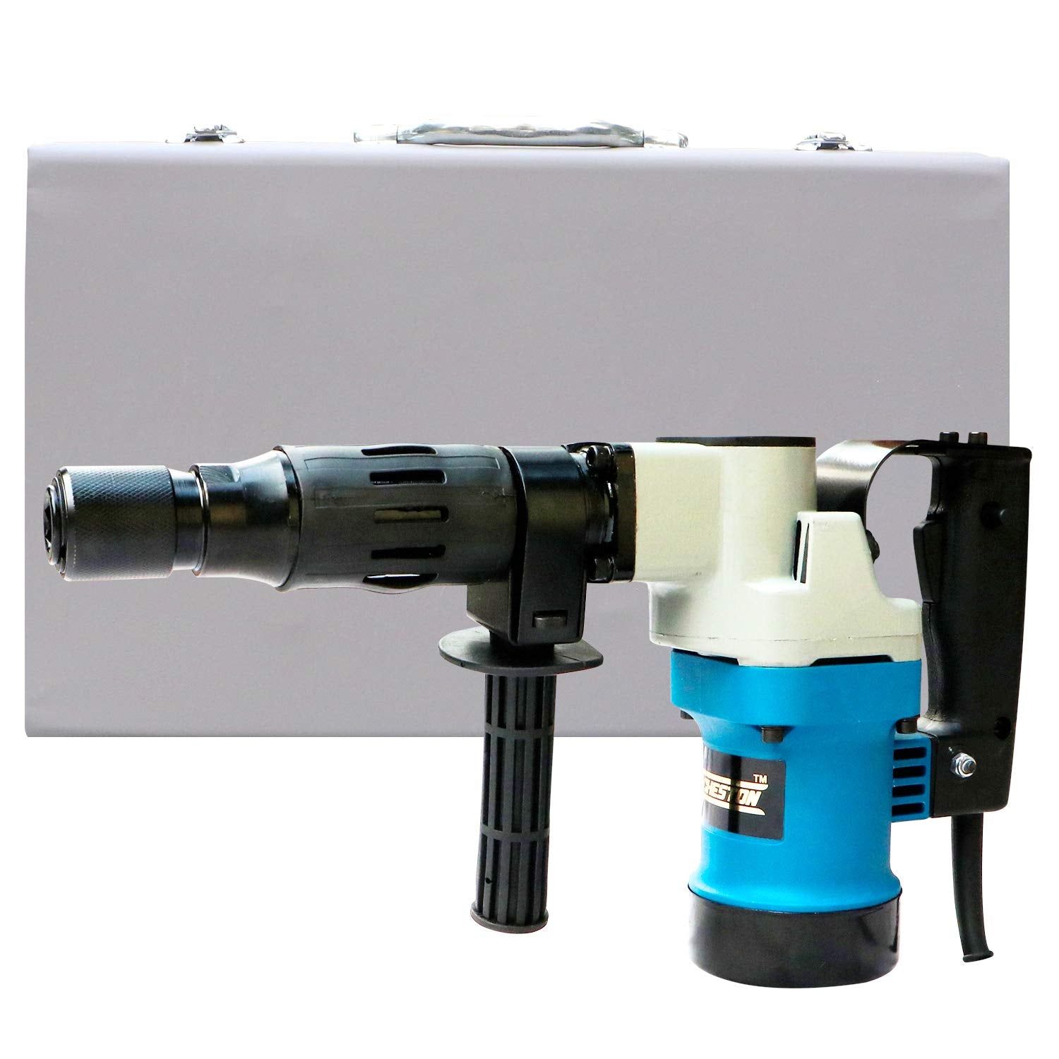 Carrying case – Cheston Ultra 5 Kg Demolition Hammer | 1000W Copper Armature Impact Frequency 3800/min Max Chuck Capacity 20mm | Accessories Included 2 Chisels & Span