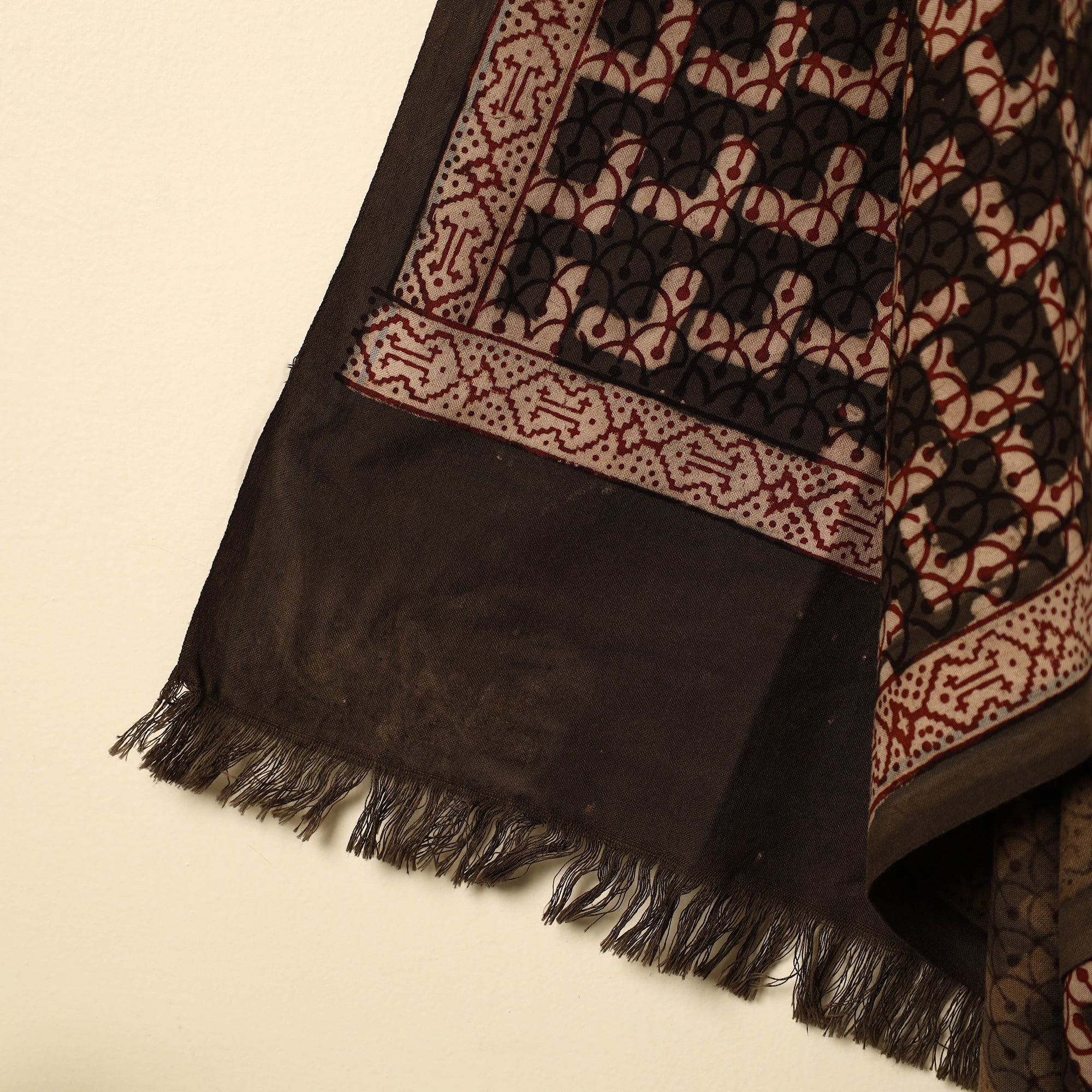 HAVELI CHRONICLES Brown - Pipad Block Printed Cotton Handloom Towel 19 - view 3