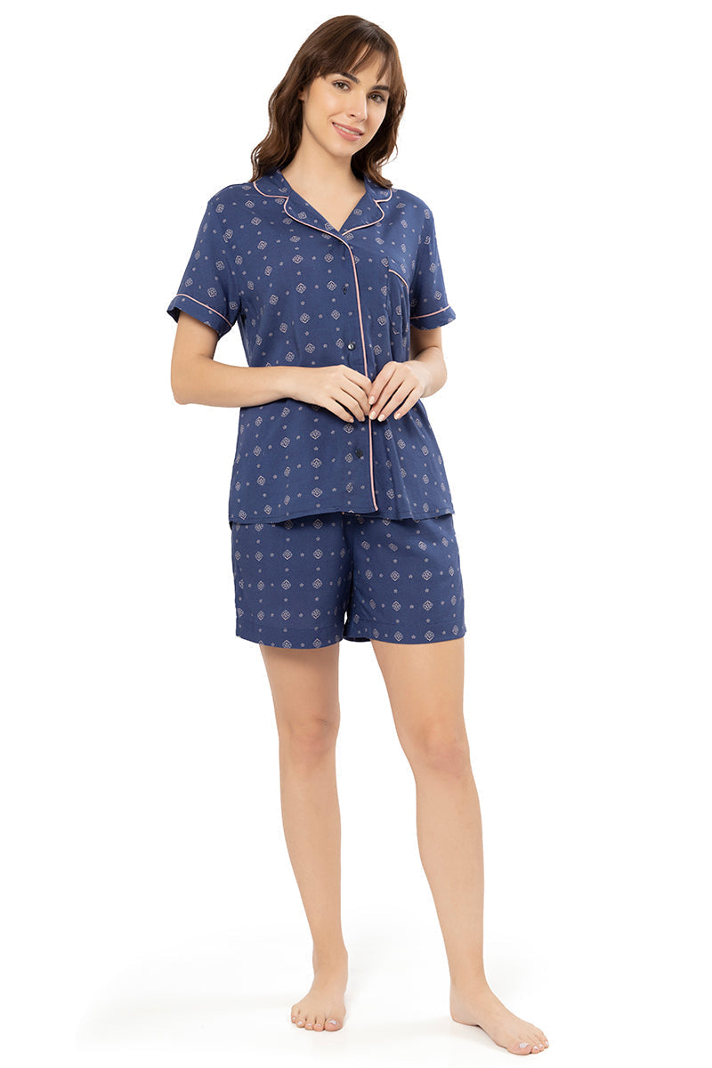 Amante Sleep Shorts Set - Ethnic Print