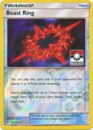 League promo reverse – Pokémon Beast Ring - 102/131 - League Promo [Reverse Holo]