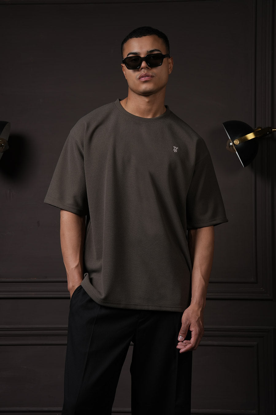 Y*all Waffle T Shirt - Tate Olive - view 6
