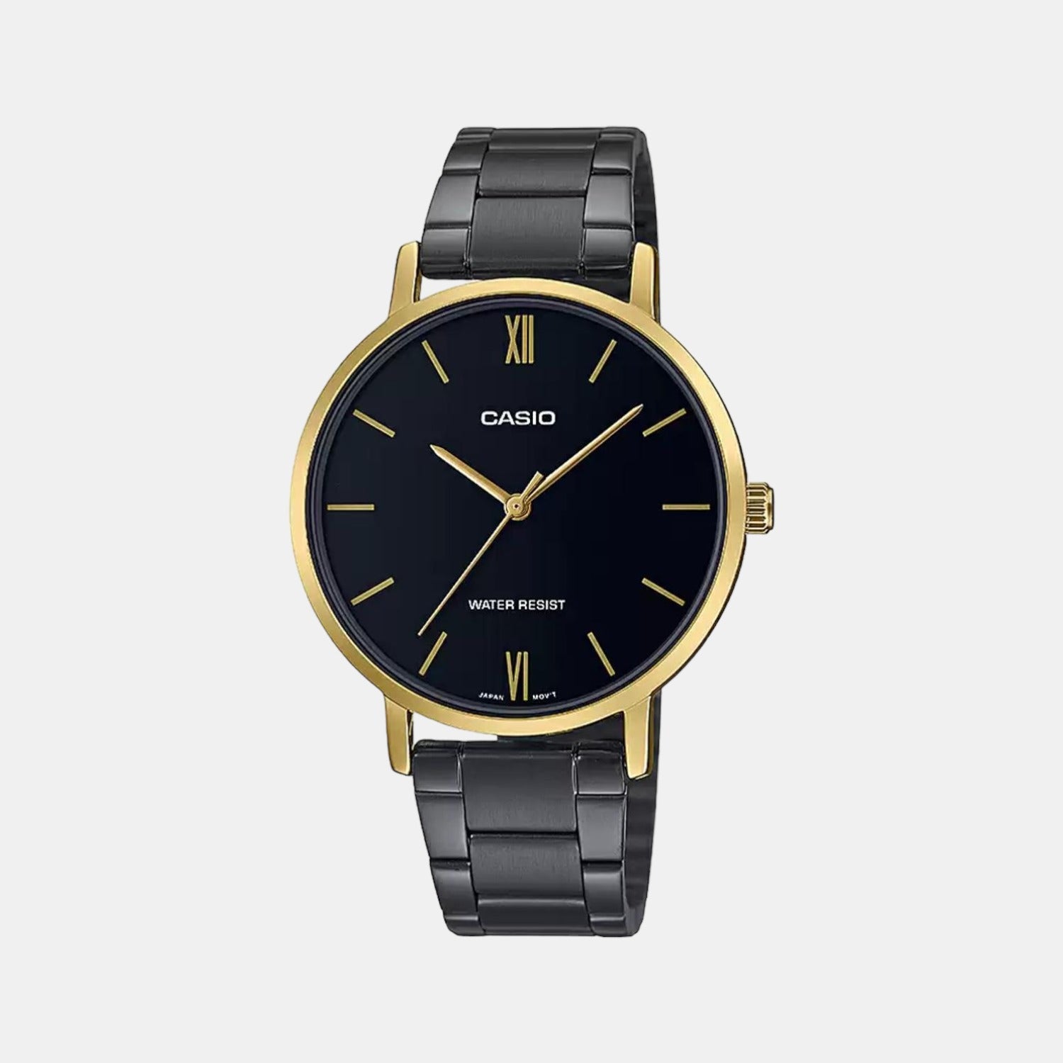 Casio Enticer Women Quartz Black Dial Analog Stainless Steel Watch A1955