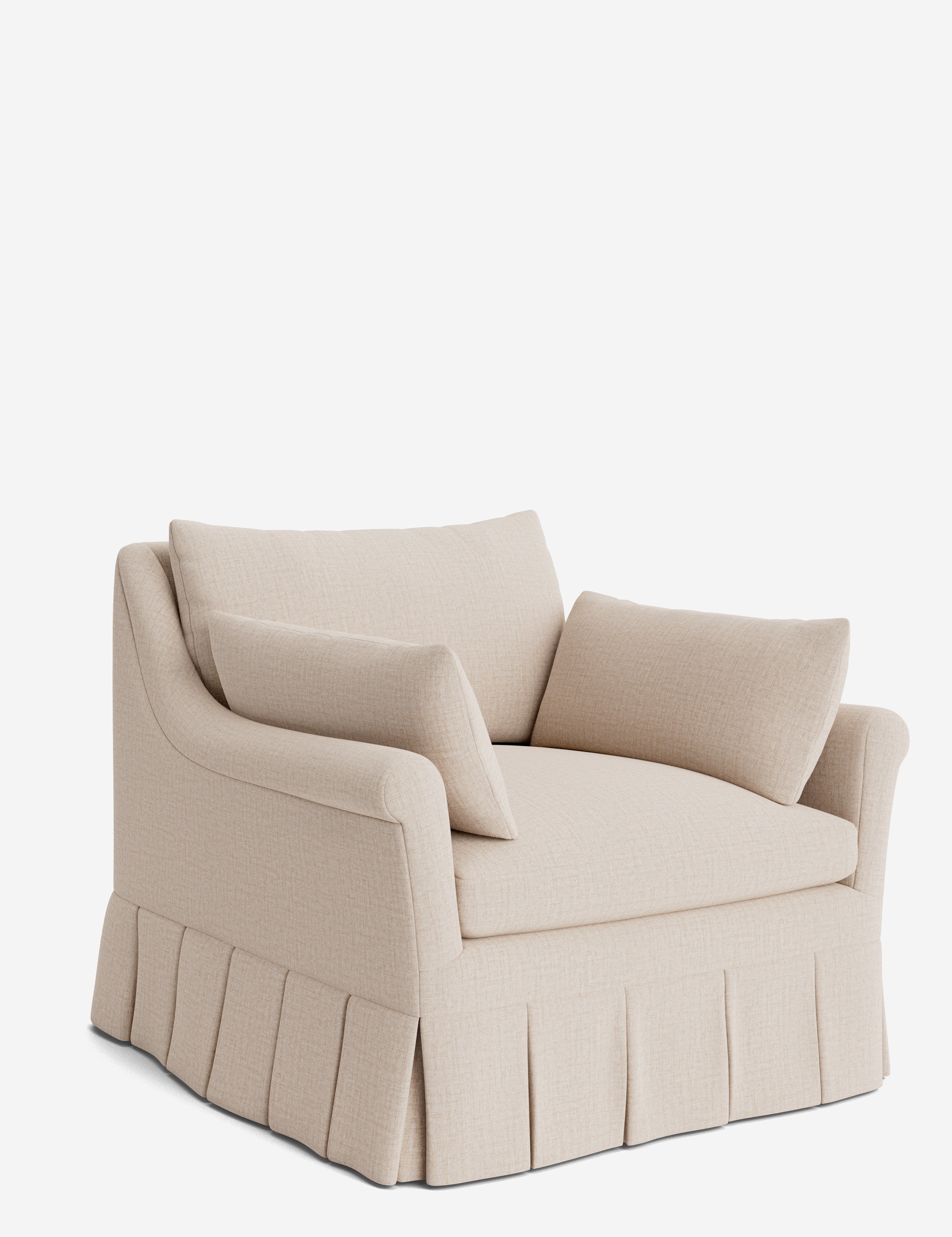 Lulu and Georgia Portola Rolled Arm Luxe Depth Pleated Chair - view 190