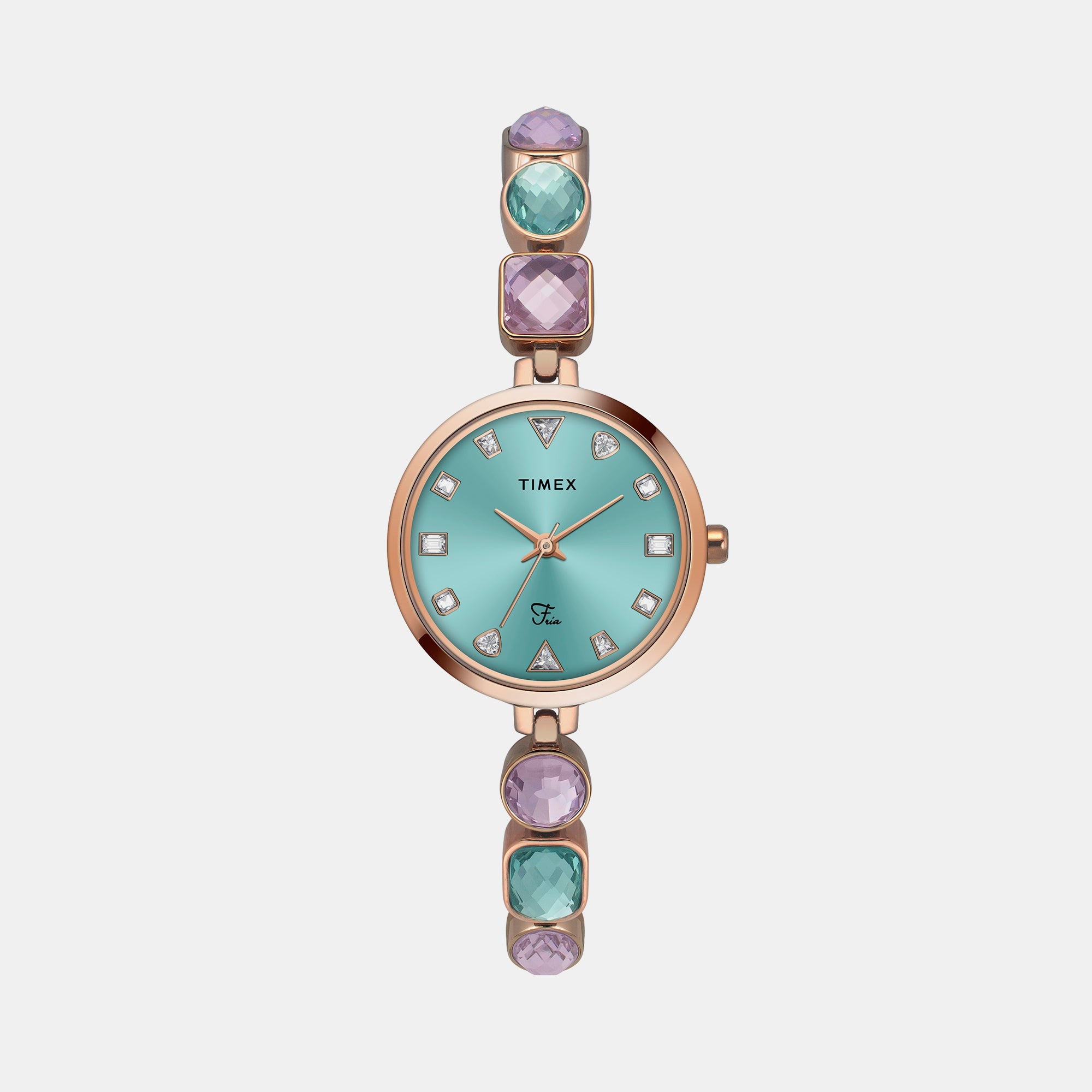 Timex Fria Women Quartz Blue Dial Analog Brass Watch TWEL17300