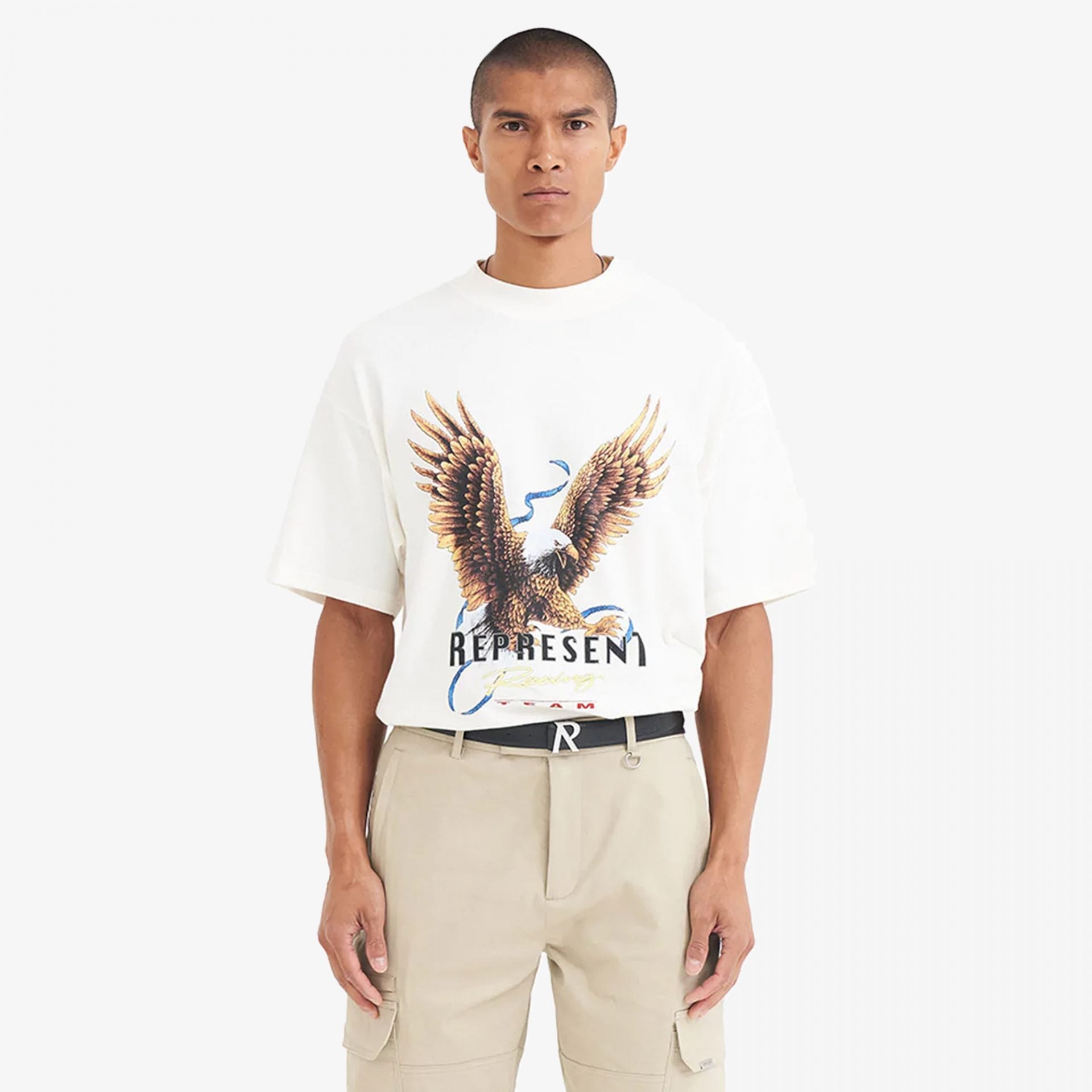 Represent | RACING TEAM EAGLE T-SHIRT { FLAT WHITE - view 4