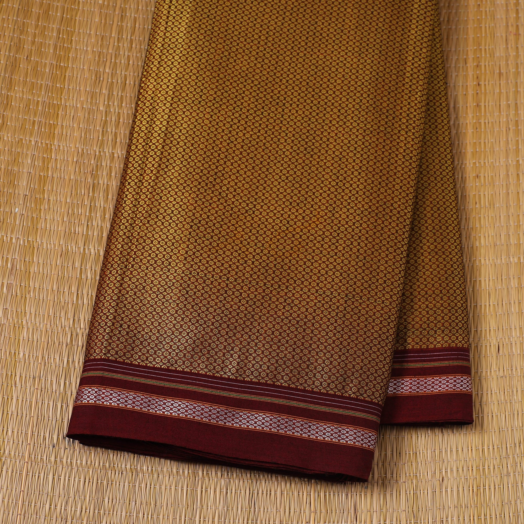SOUTH KARGHA Brown - Karnataka Weave Cotton Khun Fabric 31 - view 2
