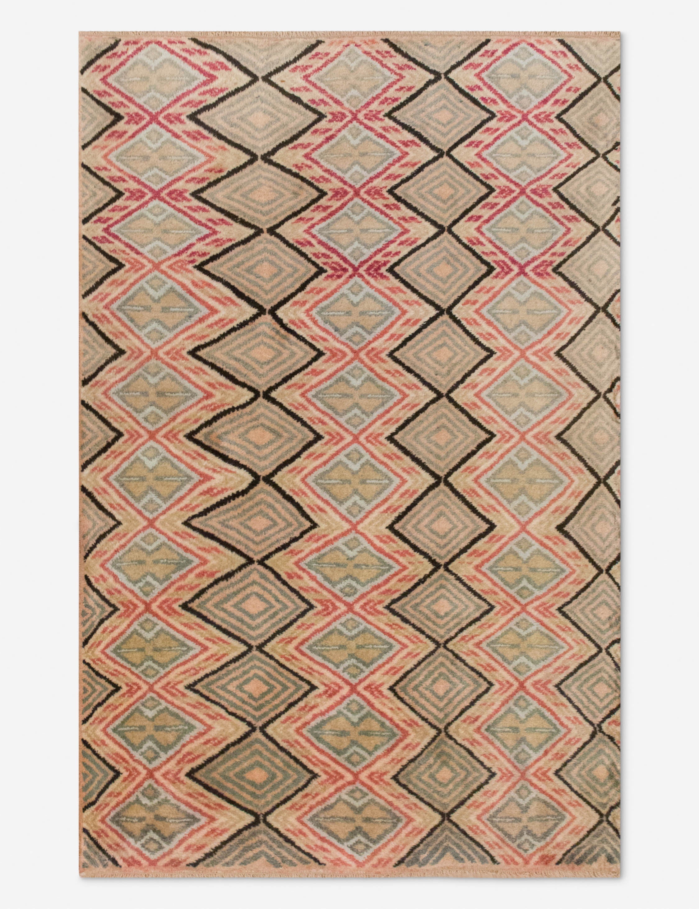 Lulu and Georgia Vintage Turkish Hand-Knotted Wool Rug No. 558, 3'7" x 5'9"