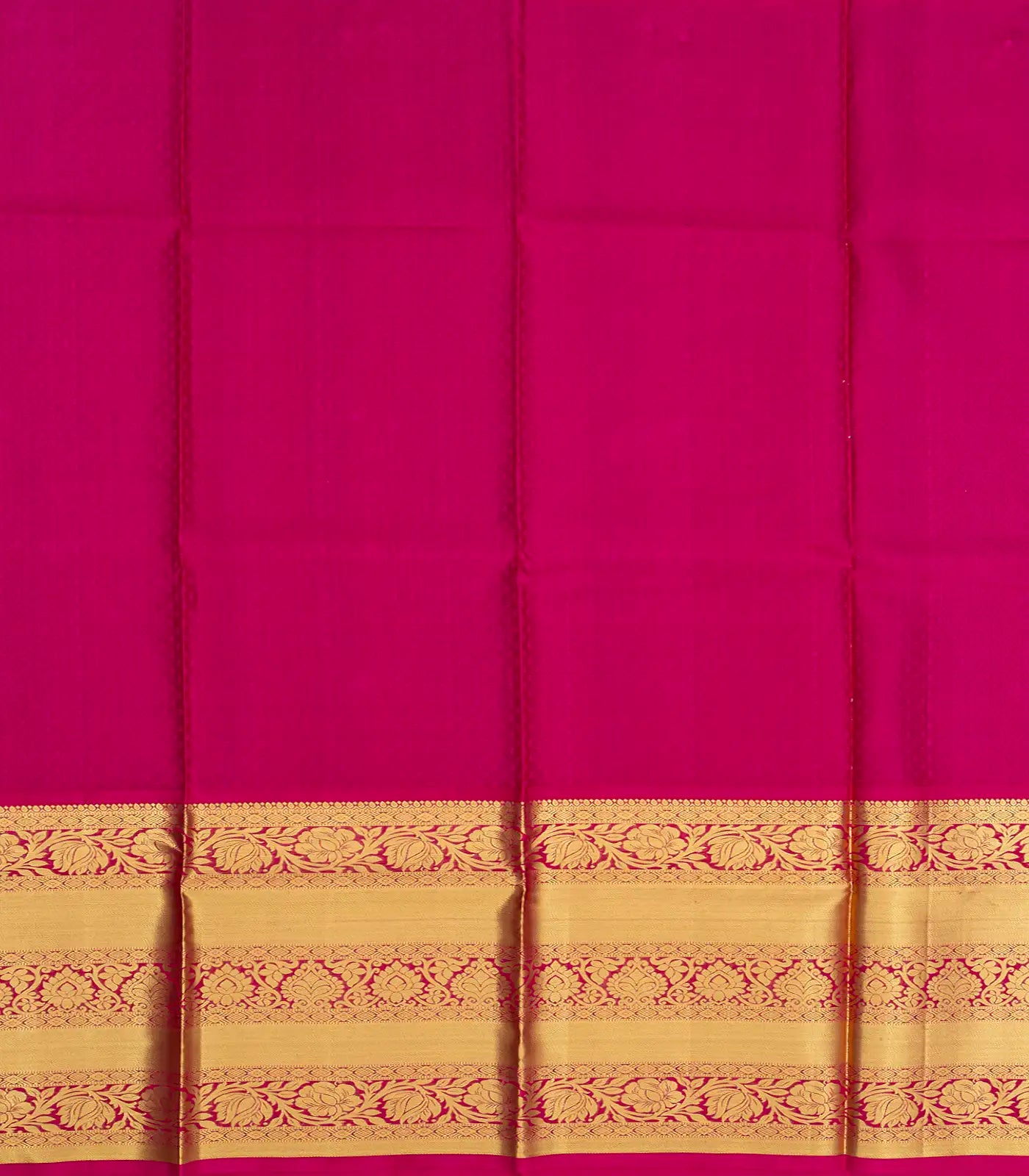 RmKV Violet Handloom Silk Pavadai Material With Floral Vine Motifs -Violet - view 3
