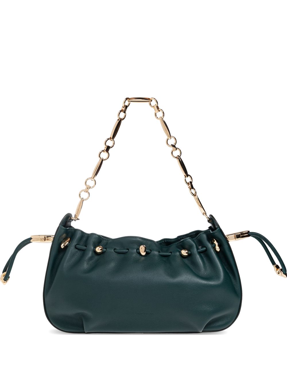 Zimmermann Ruched Chain Shoulder Bag – Calf Leather 100%
